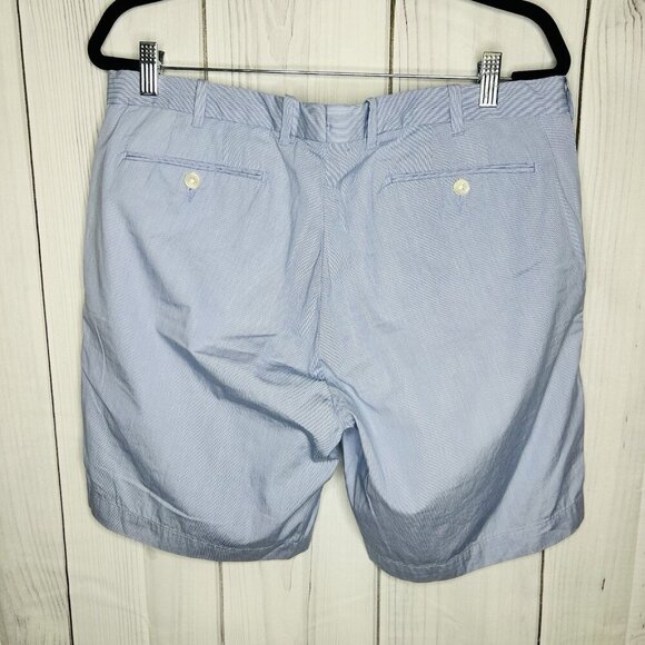 Polo By Ralph Lauren Slim GI Fit Shorts Mens Size 36 Blue Striped 8" Inseam - Picture 3 of 7
